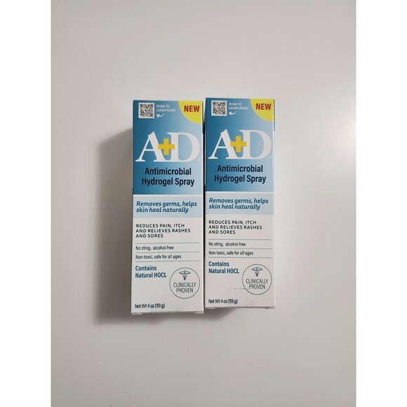 Lot of 2 A+D Antimicrobial Hydrogel Spray 4oz Germ Protection & Healing EXP 3-27 - Picture 1 of 4